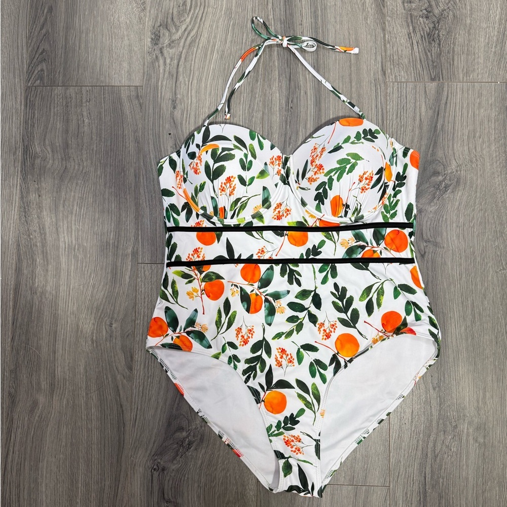 Unbranded Women’s‎ Orange Fruit One Piece Swimsuit Size XL Oranges Summer